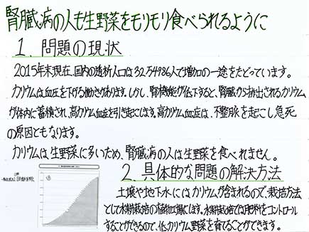 腎臓病の人も生野菜をもりもり食べられるように