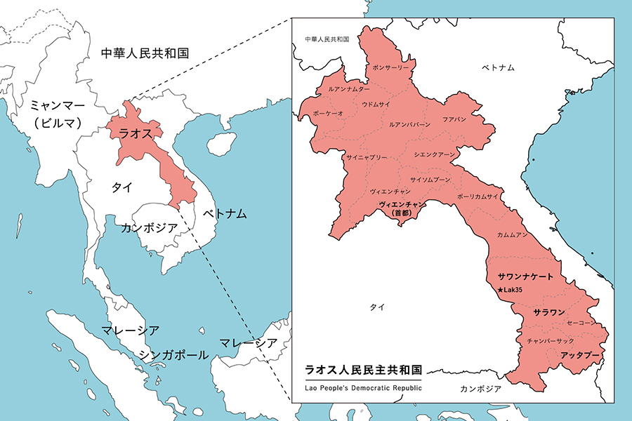 北野博司 #03 ラオスの地図