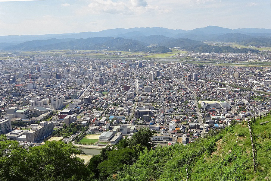 北野博司 #05 山上ノ丸（本丸）から見下ろす鳥取市　鳥取城下町