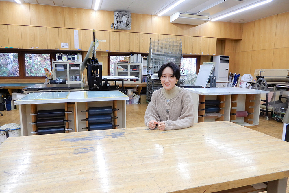 札幌芸術の森美術館 版画工房 平野有花さん お話を伺った平野さん