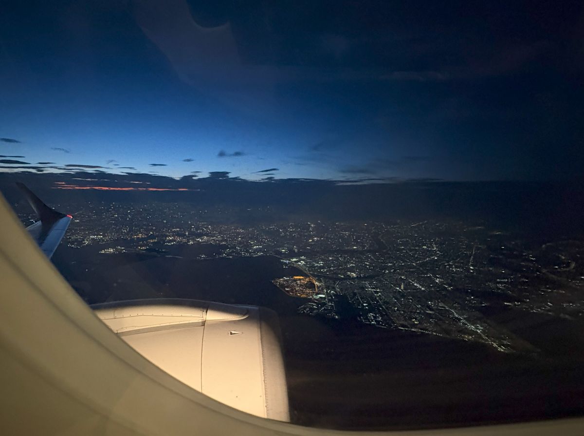 松山から帰るときの空