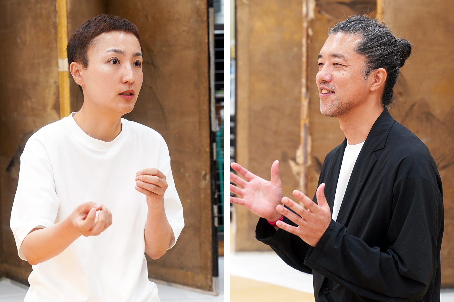 対談する杉山教授と元准教授