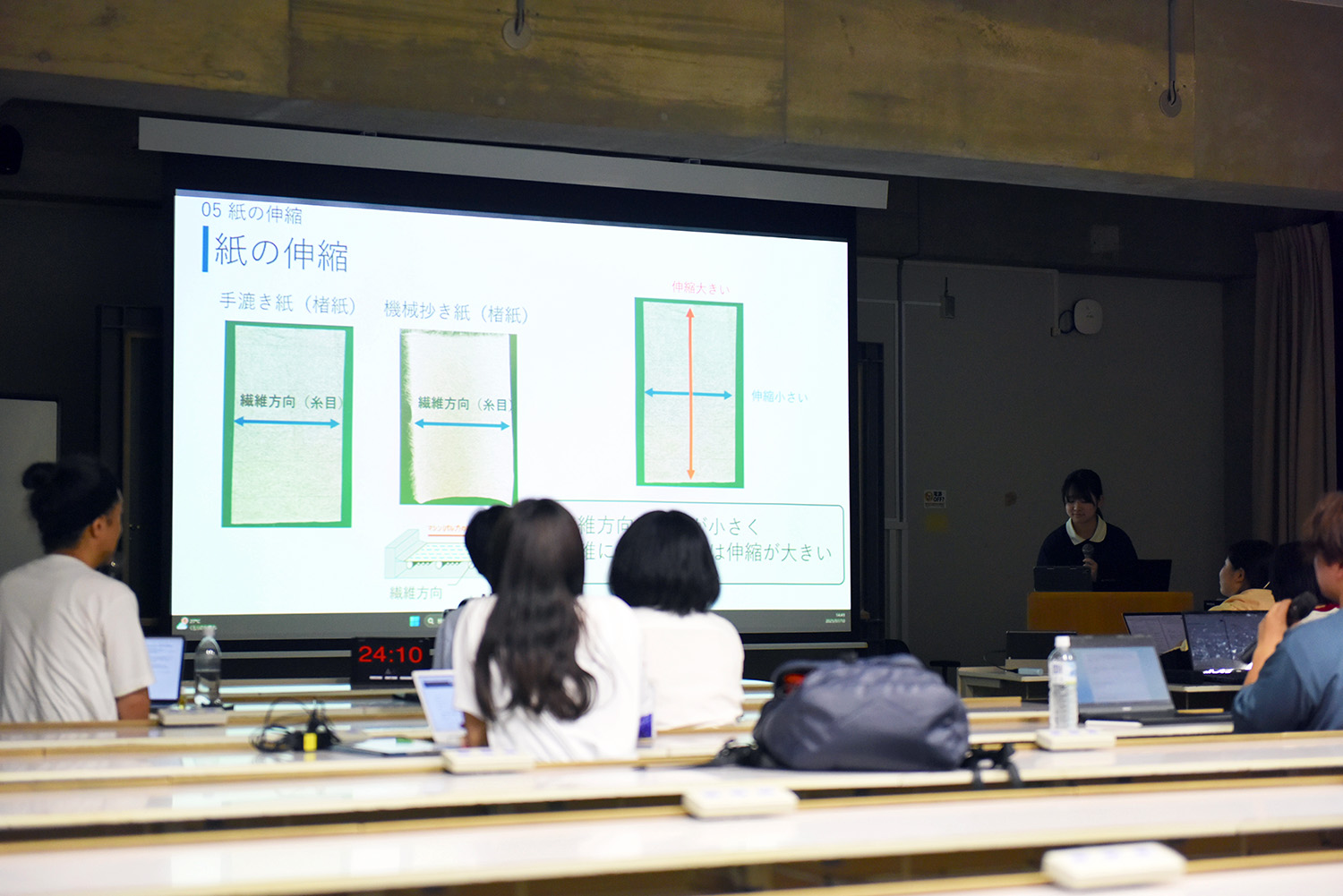 東洋絵画修復ゼミの研究発表会の様子