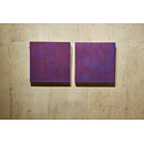 中村桂子「undercurrent／そこを流れるもの 8」木版、和紙、63×63×6cm（各パネル・2枚組）、2006
